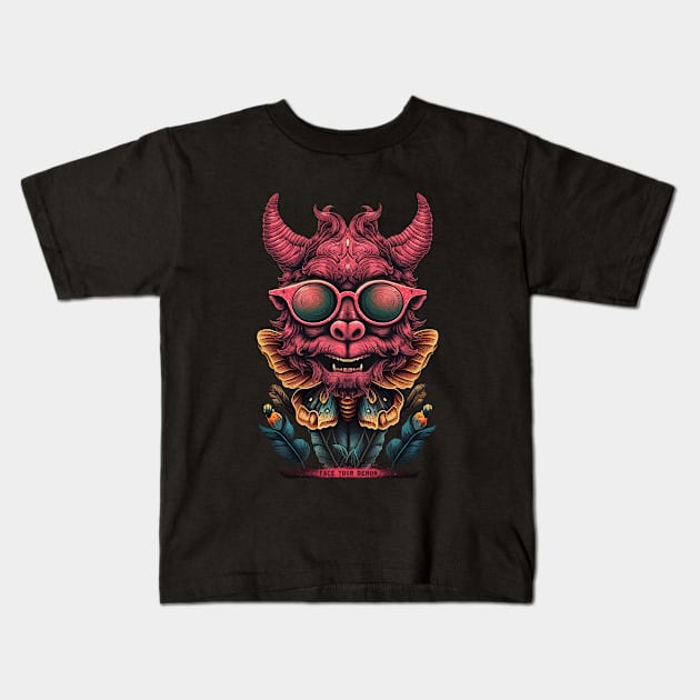 Funny demon inside of me Kids T-Shirt by OnstOn